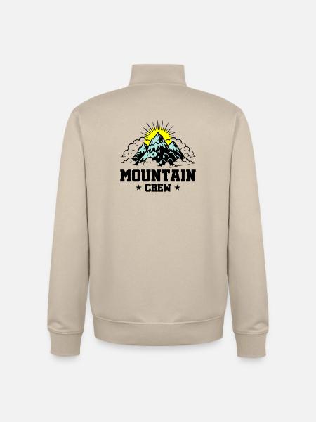 Mountain Crew Mountains - Unisex Organic Zip Sweatshirt by Stanley/Stella - desert dust