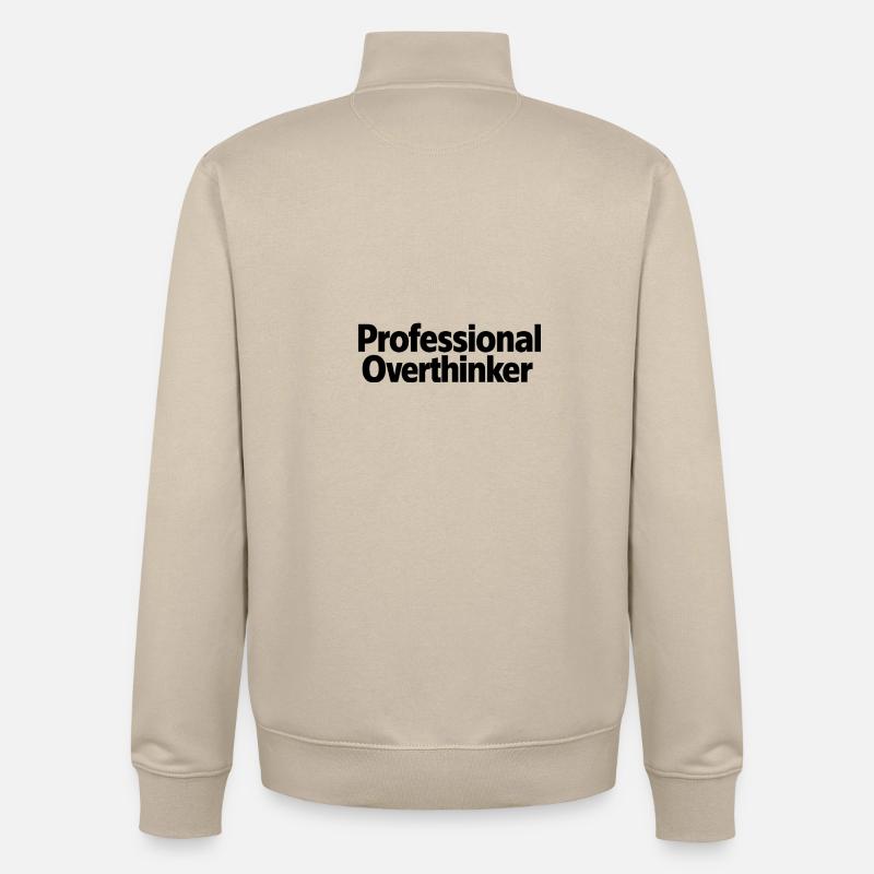 Professional Overthinker Minimalist - Unisex Organic Zip Sweatshirt von Stanley/Stella - Cremebeige