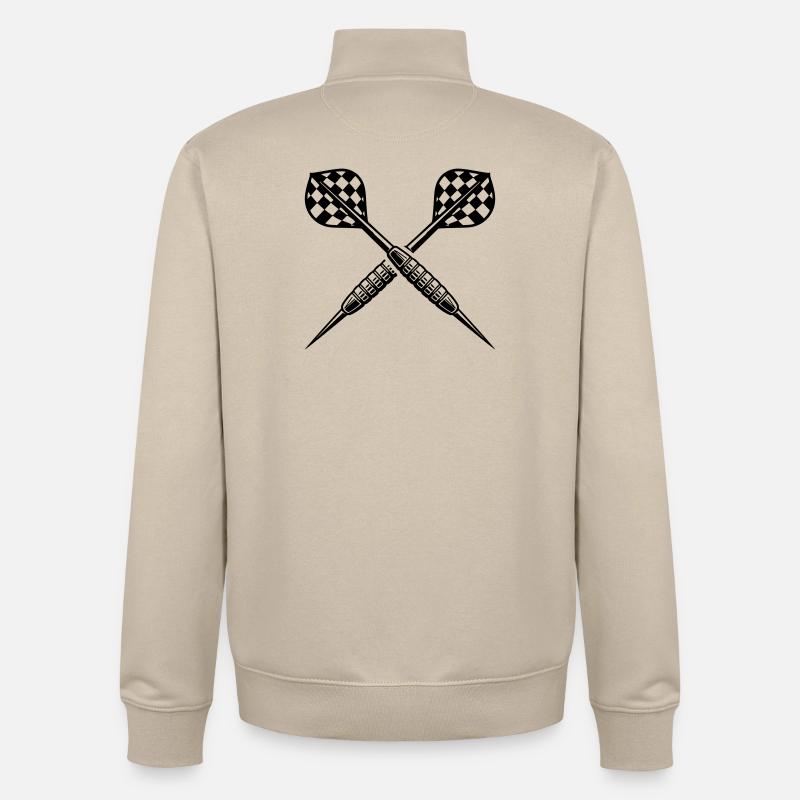 Lancer de fléchettes Fléchettes Fléchettes - Sweat zippé unisexe en coton bio Stanley/Stella - beige crème