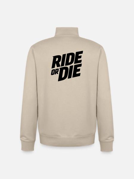 Ride or Die - Unisex Organic Zip Sweatshirt by Stanley/Stella - desert dust
