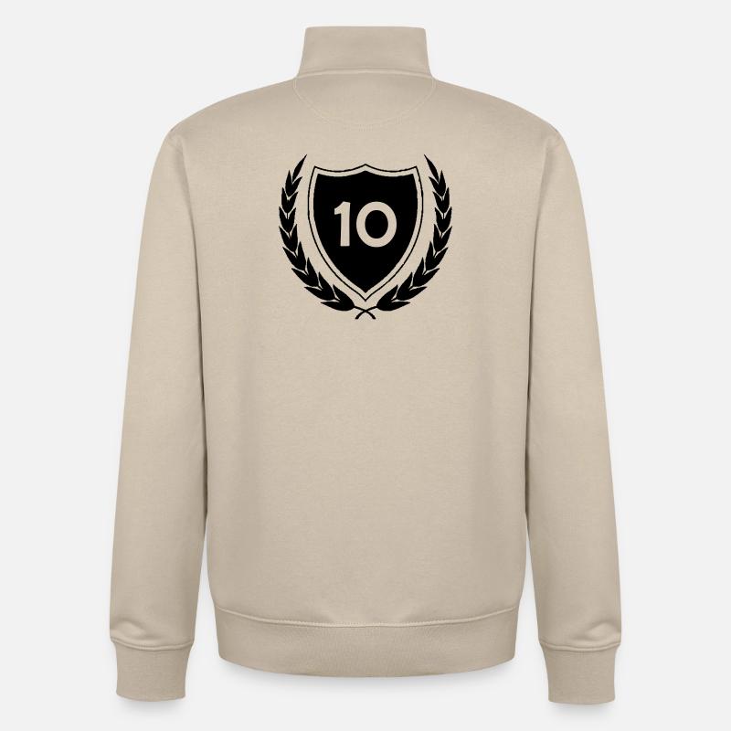 wappen_10 - Unisex Organic Zip Sweatshirt by Stanley/Stella - desert dust