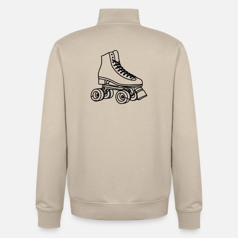 Roller skates - Unisex Organic Zip Sweatshirt by Stanley/Stella - desert dust