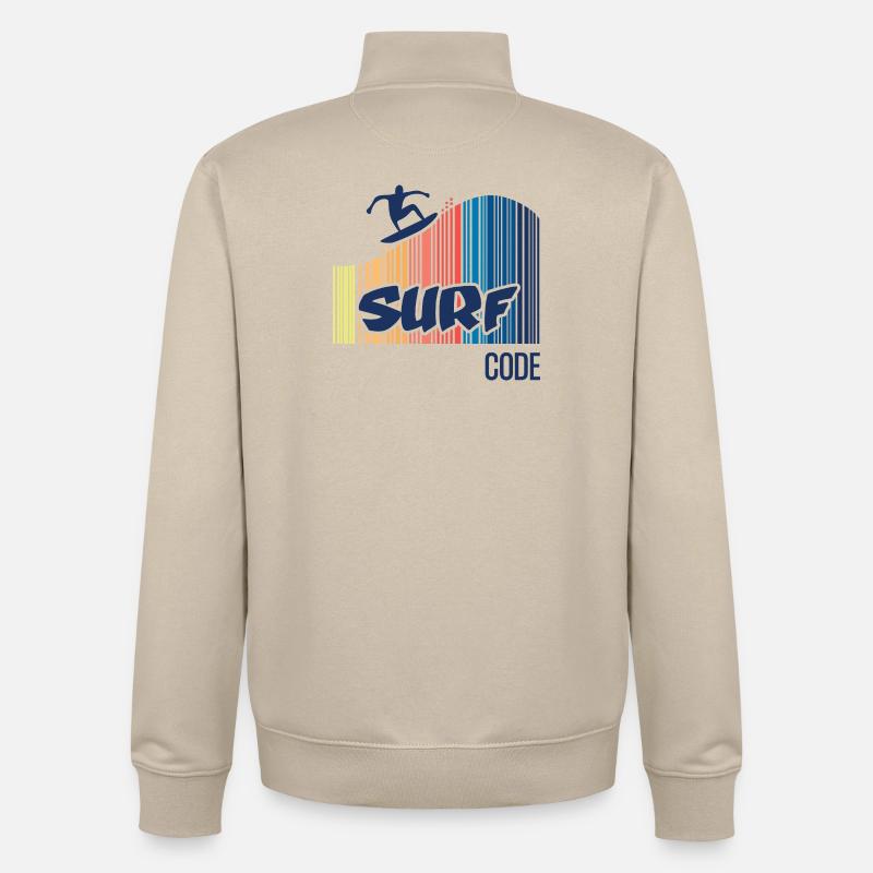 Surf Code - Unisex Organic Zip Sweatshirt by Stanley/Stella - desert dust