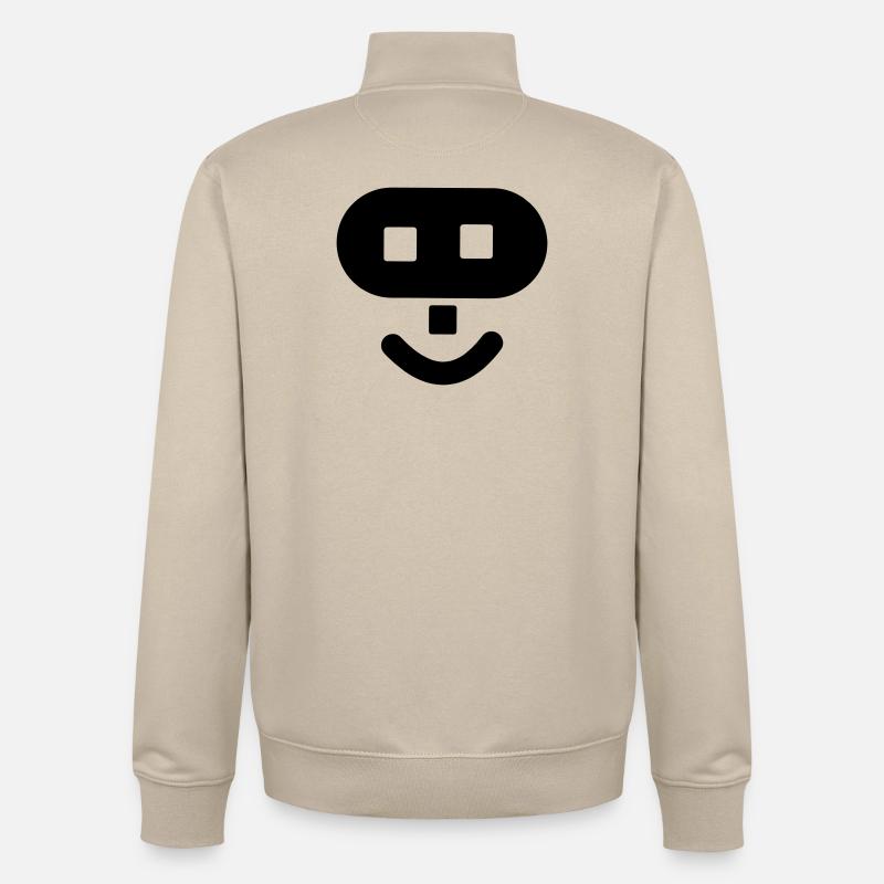 Logo du hacker - Sweat zippé unisexe en coton bio Stanley/Stella - beige crème