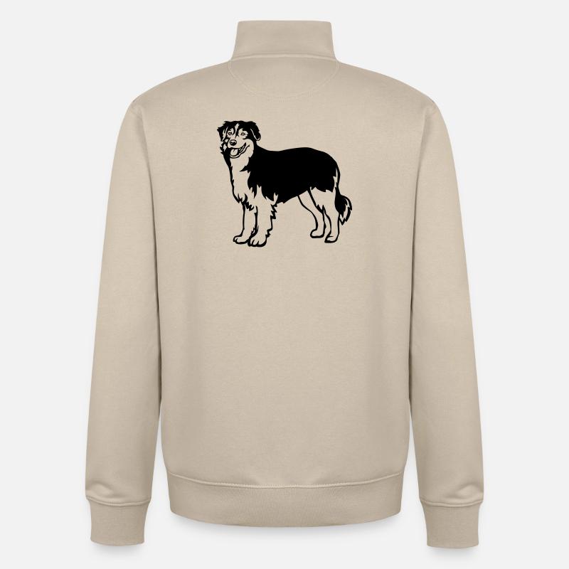 Australian Shepherd - Unisex Organic Zip Sweatshirt von Stanley/Stella - Cremebeige