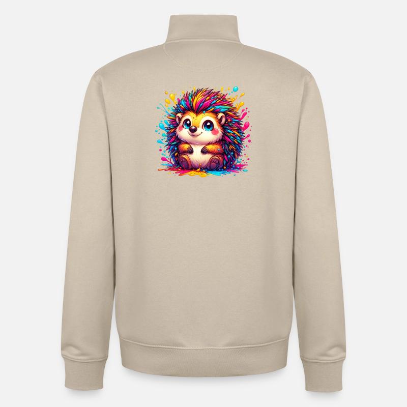 Igel - Unisex Organic Zip Sweatshirt von Stanley/Stella - Cremebeige