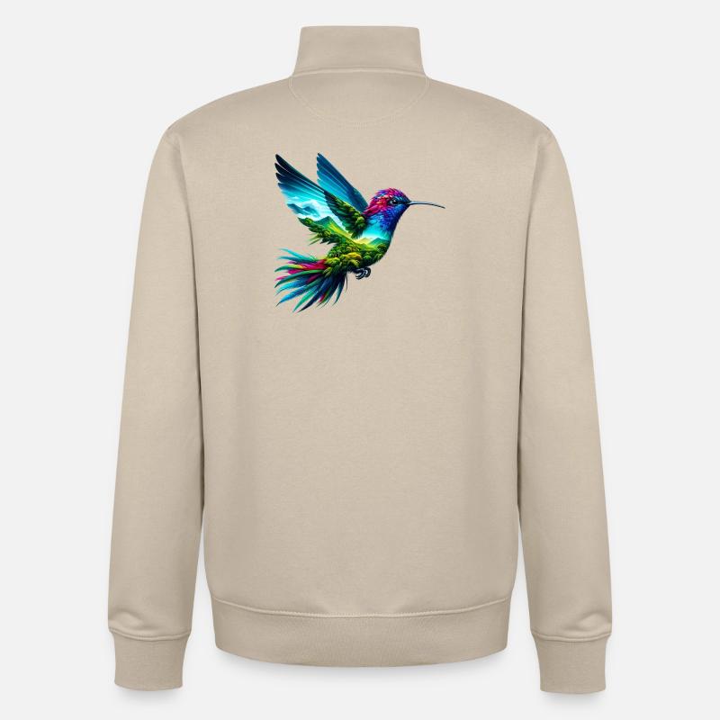Kolibri - Unisex Organic Zip Sweatshirt von Stanley/Stella - Cremebeige