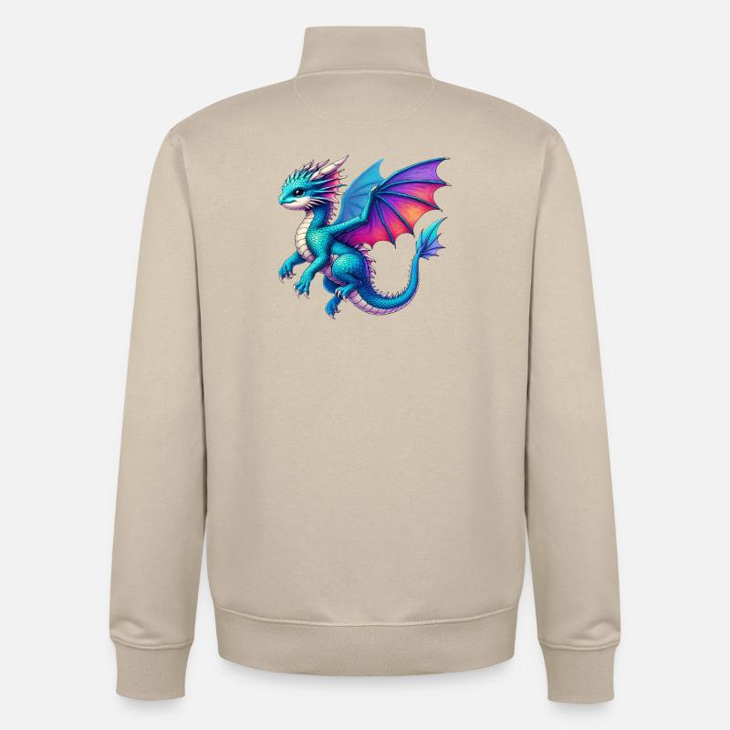 Dragon - Sweat zippé unisexe en coton bio Stanley/Stella - beige crème