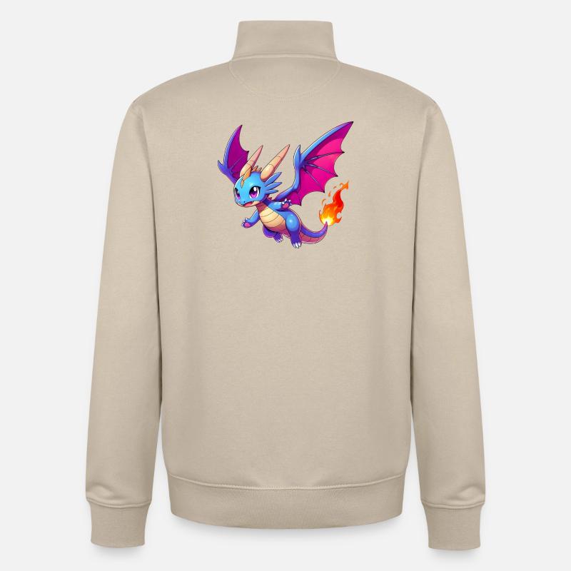 Dragon - Sweat zippé unisexe en coton bio Stanley/Stella - beige crème