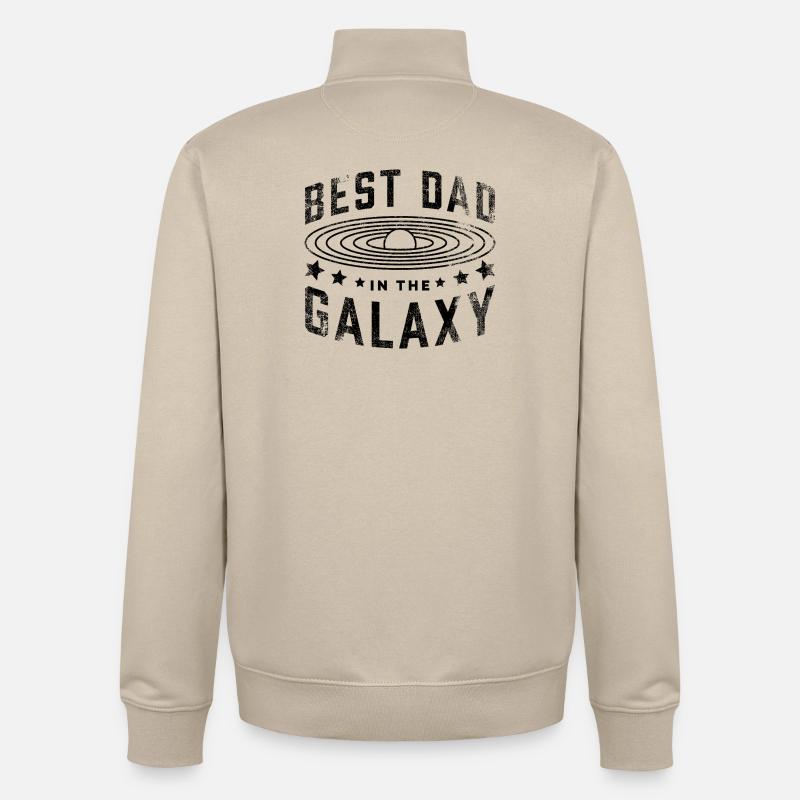 Bester Vater der Galaxis - Unisex Organic Zip Sweatshirt von Stanley/Stella - Cremebeige