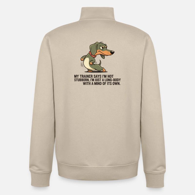Langkörper mit eigenem Kopf - Unisex Organic Zip Sweatshirt von Stanley/Stella - Cremebeige