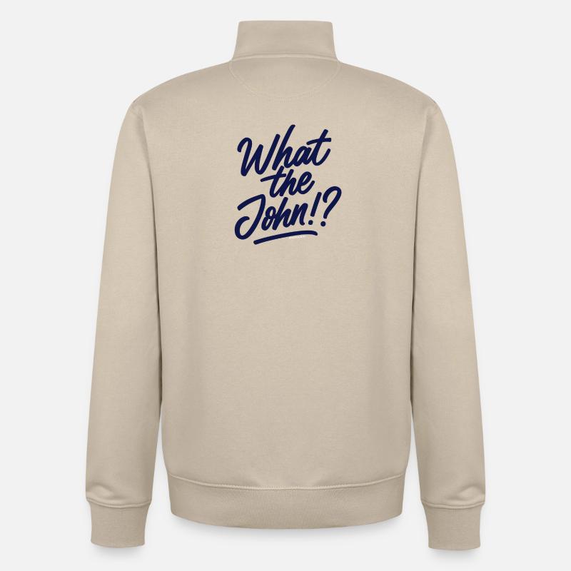 Qu’est-ce que c’est que Jean ? - Sweat zippé unisexe en coton bio Stanley/Stella - beige crème