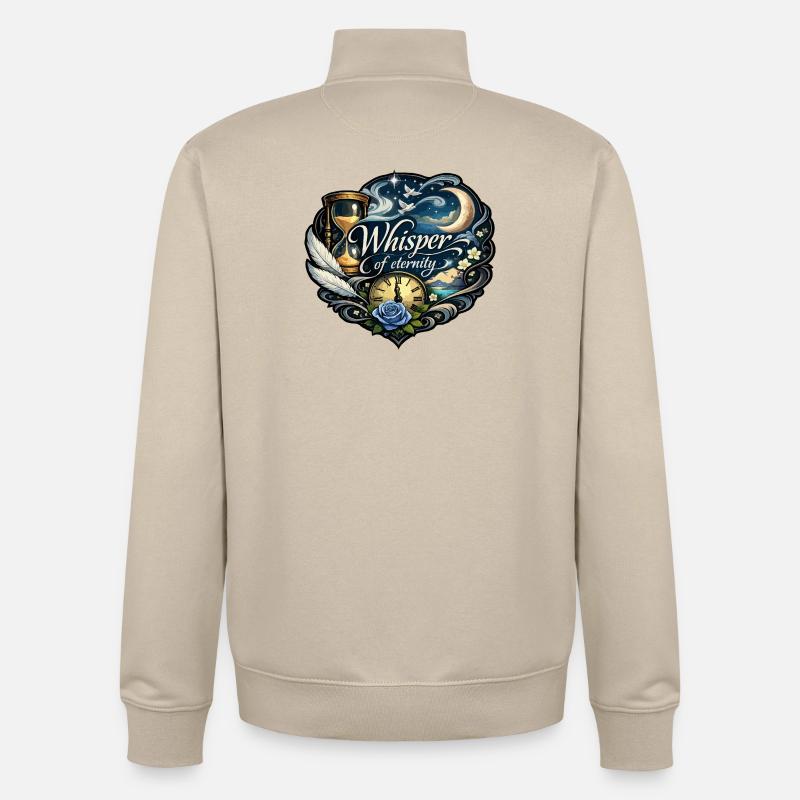 Murmure de l’éternité - Sweat zippé unisexe en coton bio Stanley/Stella - beige crème