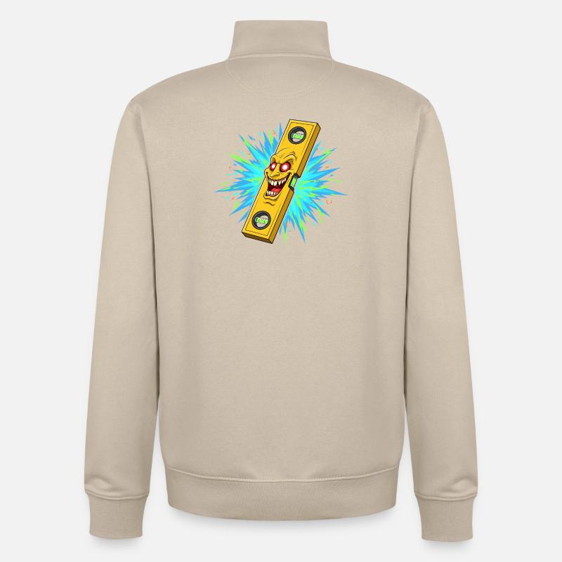 Furious level tool with explosion - Unisex Organic Zip Sweatshirt by Stanley/Stella - desert dust