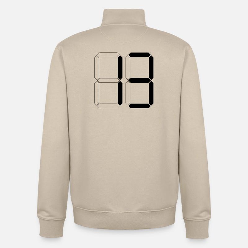 NUMÉRO 13 Treize Cadeaux d’anniversaire numériques - Sweat zippé unisexe en coton bio Stanley/Stella - beige crème