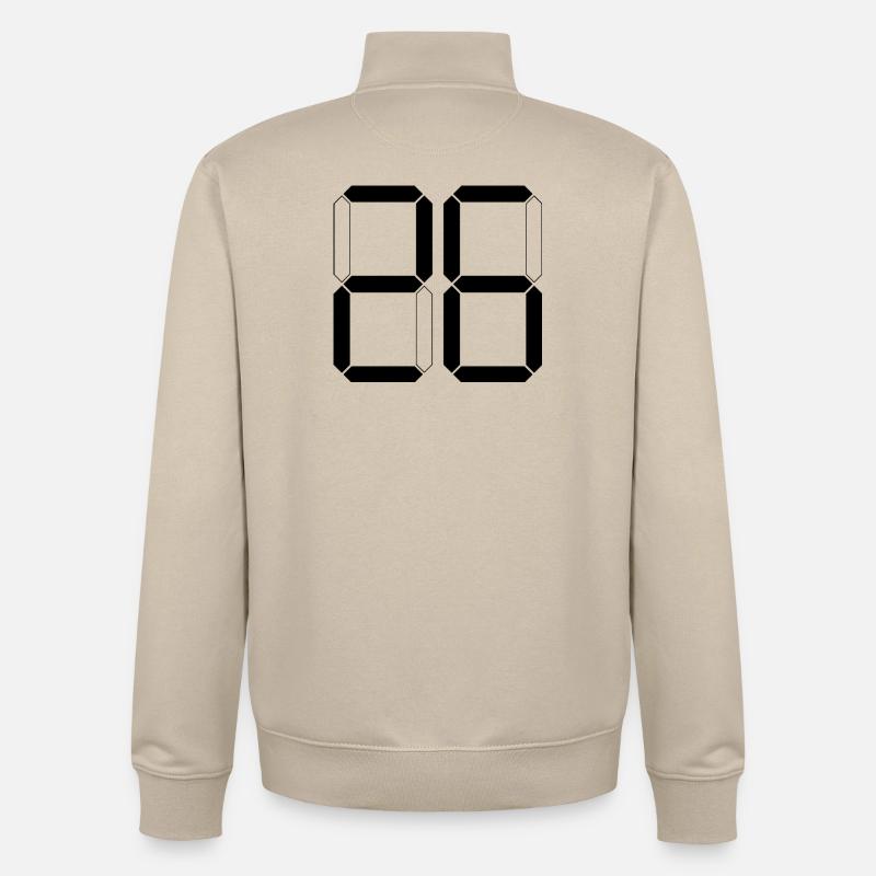 NUMMER 26 Sechsundzwanzig Geschenk Digital - Unisex Organic Zip Sweatshirt von Stanley/Stella - Cremebeige