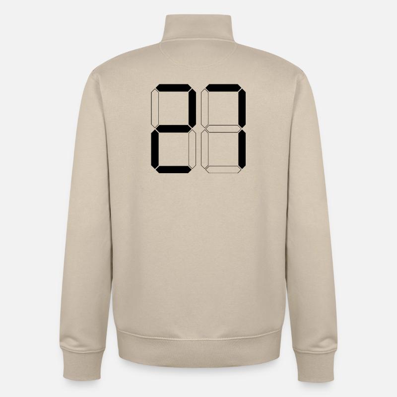 NUMMER 27 Siebenundzwanzig Geschenk Digital - Unisex Organic Zip Sweatshirt von Stanley/Stella - Cremebeige