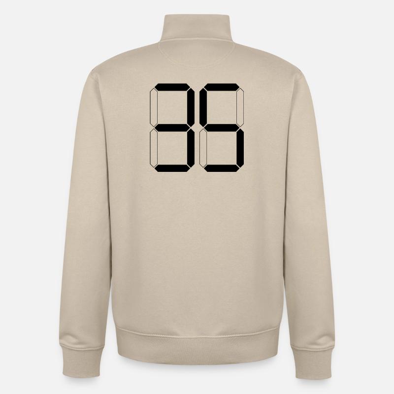 NUMÉRO 35 Trente-cinq Cadeaux Numériques - Sweat zippé unisexe en coton bio Stanley/Stella - beige crème