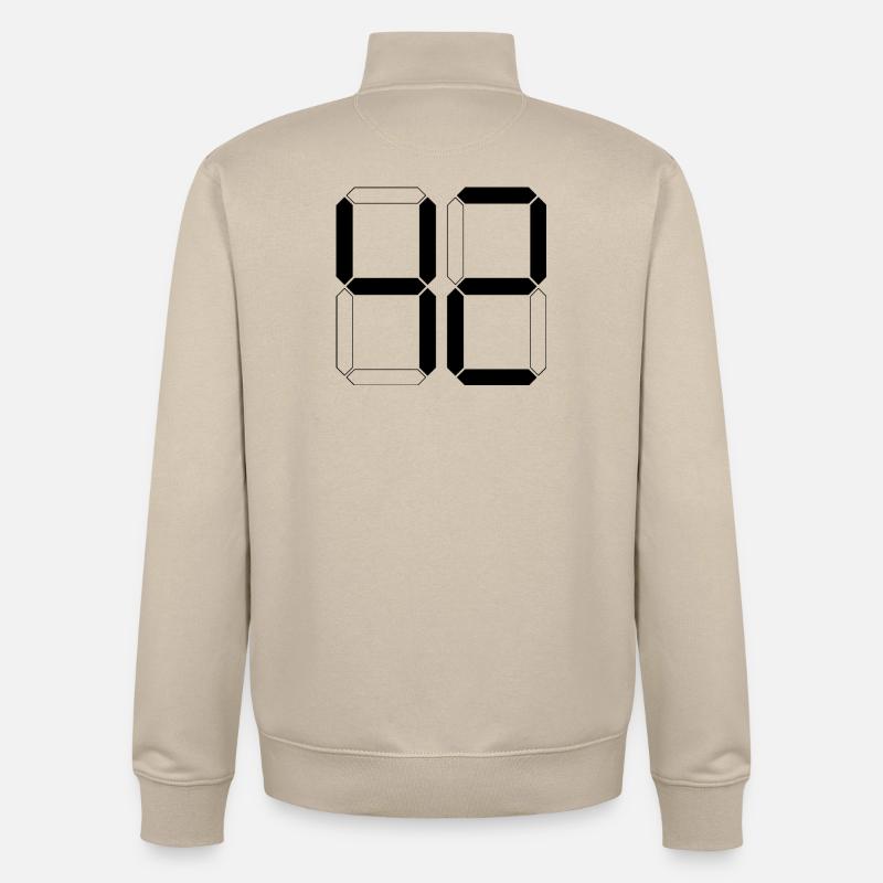 NUMMER 42 Zweiundvierzig Geschenk Digital - Unisex Organic Zip Sweatshirt von Stanley/Stella - Cremebeige