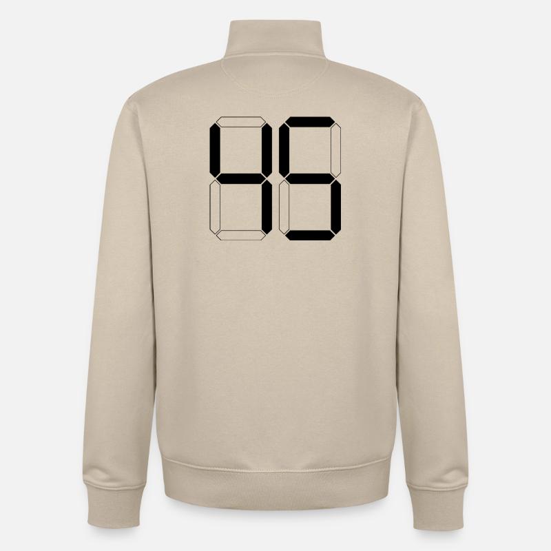 NUMMER 45 Fünfundvierzig Geschenk Digital - Unisex Organic Zip Sweatshirt von Stanley/Stella - Cremebeige
