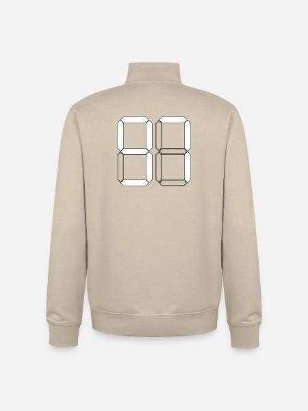 NUMBER 97 Ninety-Seven Gift Digital - Unisex Organic Zip Sweatshirt by Stanley/Stella - desert dust