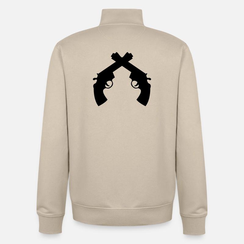 Polizist / Justiz / Polizei / Gewehr - Unisex Organic Zip Sweatshirt von Stanley/Stella - Cremebeige