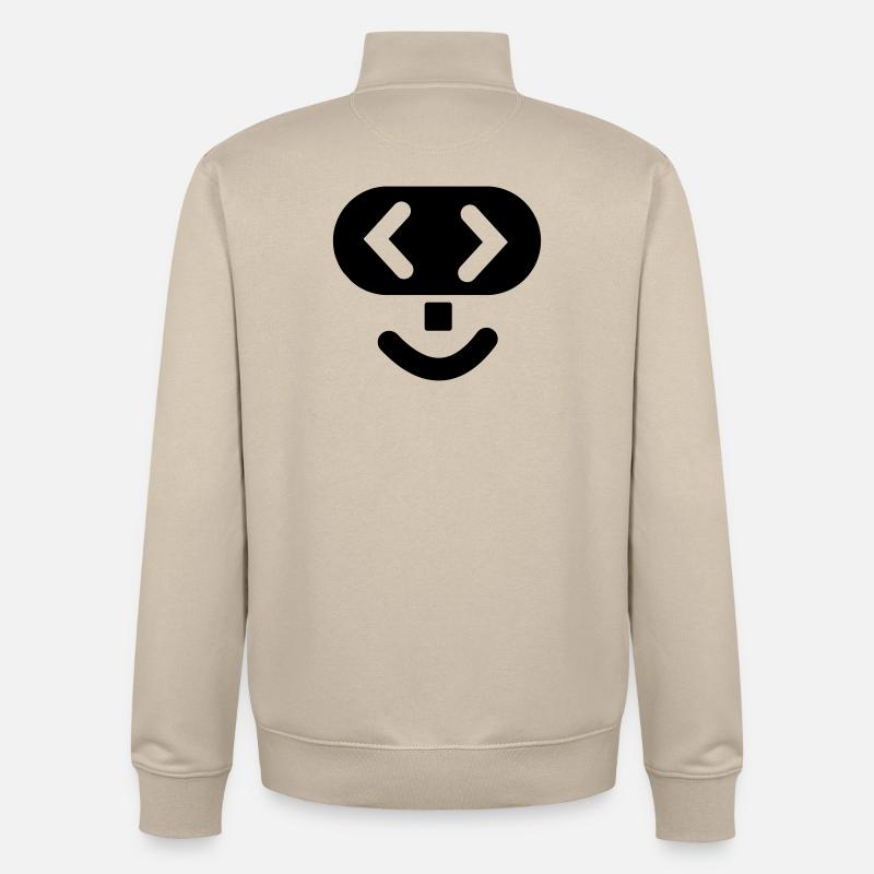 Hacker-Logo 2 - Unisex Organic Zip Sweatshirt von Stanley/Stella - Cremebeige