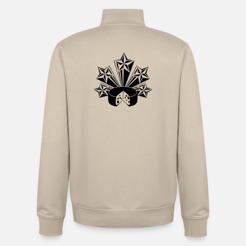 Käse strahlt Sterne aus - Unisex Organic Zip Sweatshirt von Stanley/Stella - Cremebeige