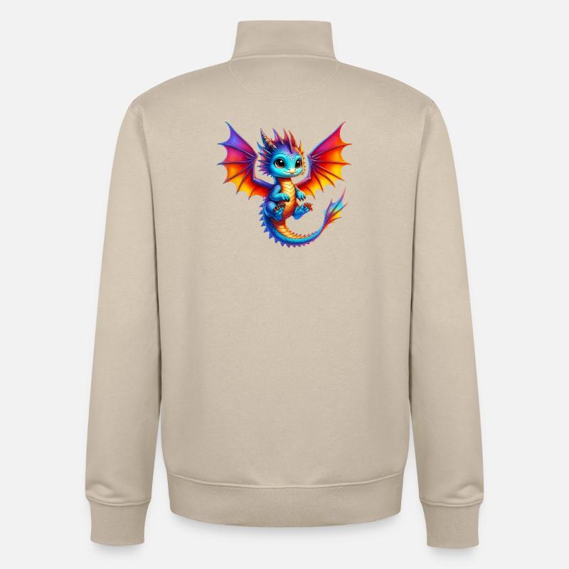 Dragon - Sweat zippé unisexe en coton bio Stanley/Stella - beige crème