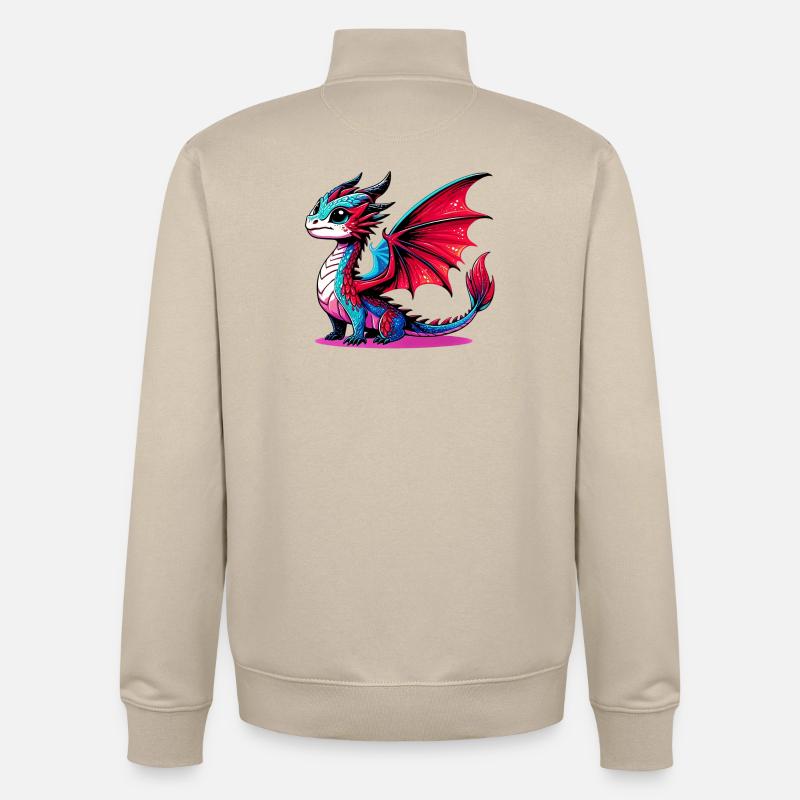Dragon - Sweat zippé unisexe en coton bio Stanley/Stella - beige crème