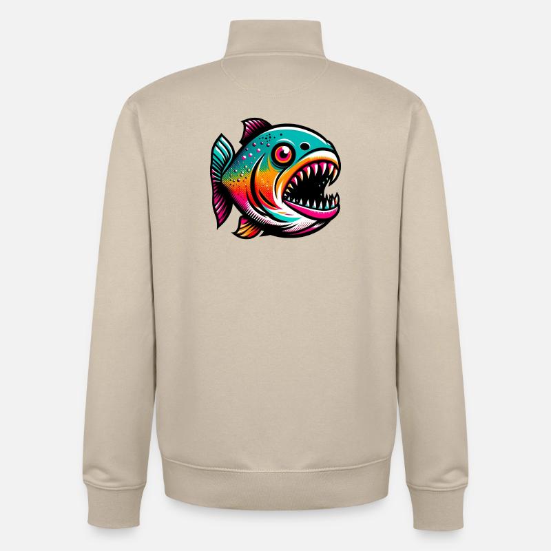 Caribe - Sudadera unisex con cremallera de algodón orgánico de Stanley/Stella - beige crema