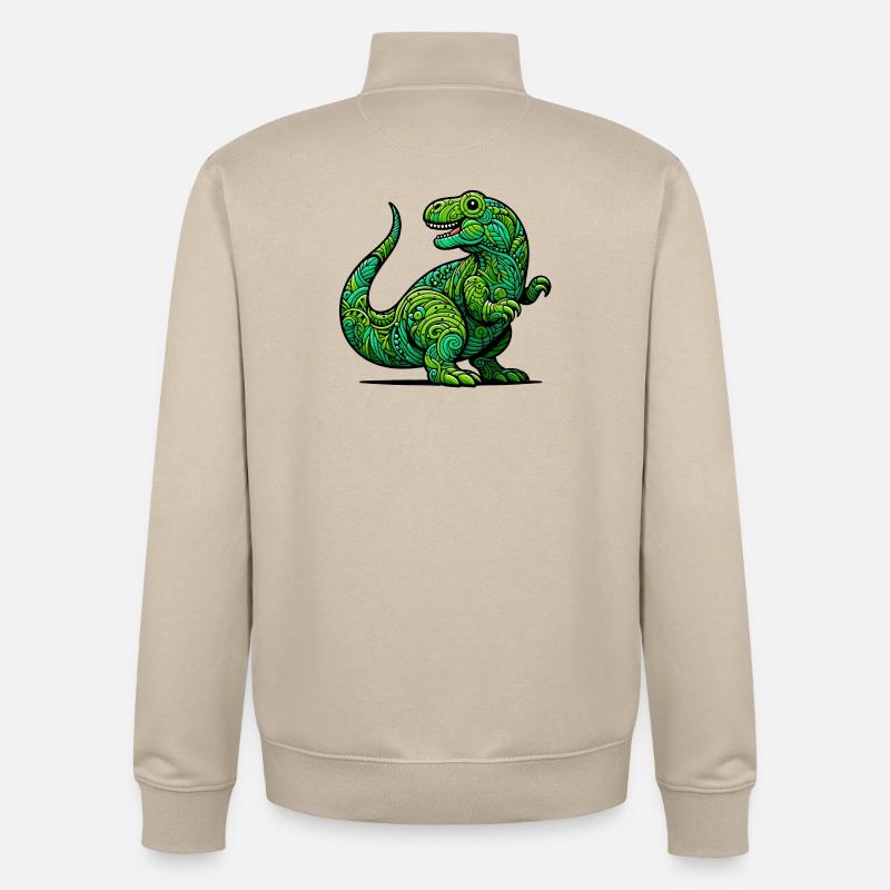 Dinosaur - Unisex Organic Zip Sweatshirt by Stanley/Stella - desert dust