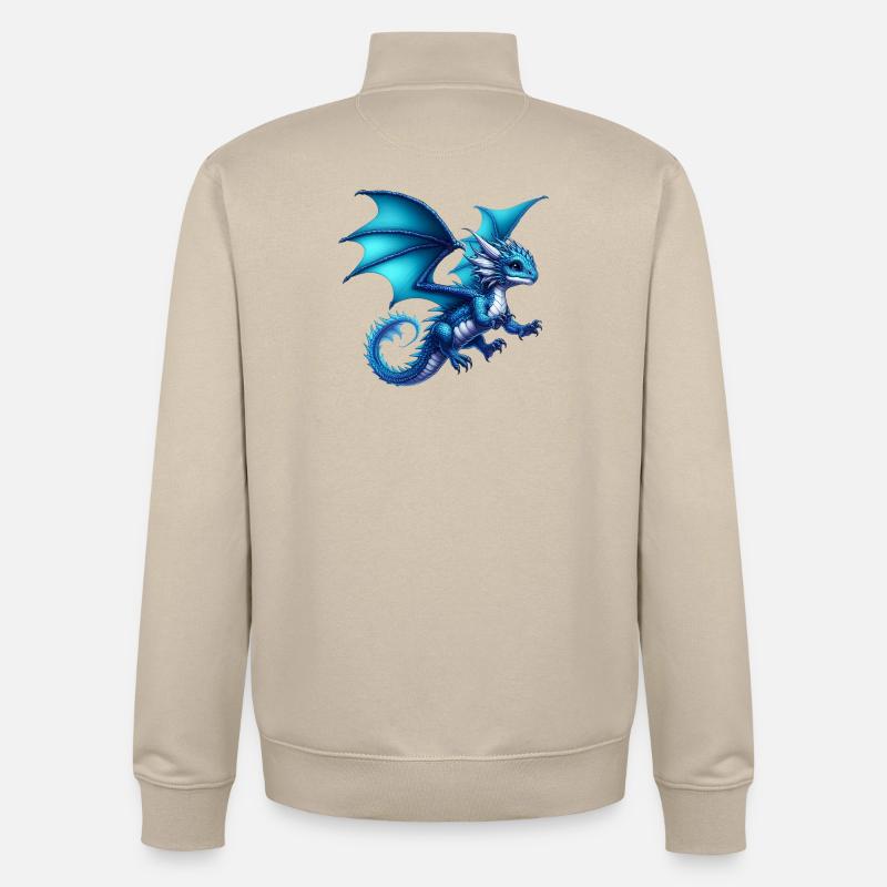 Dragon - Sweat zippé unisexe en coton bio Stanley/Stella - beige crème