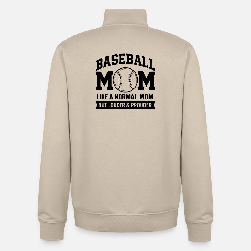 Stolze Baseball-Mutter Zitat Baseball-Mutter - Unisex Organic Zip Sweatshirt von Stanley/Stella - Cremebeige