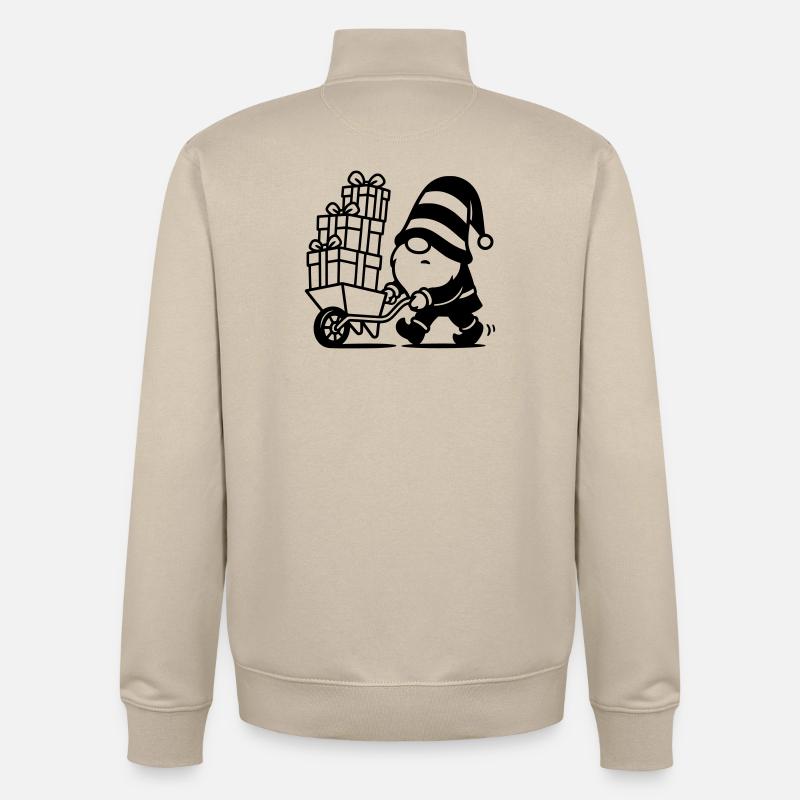 Brouette imp - Sweat zippé unisexe en coton bio Stanley/Stella - beige crème