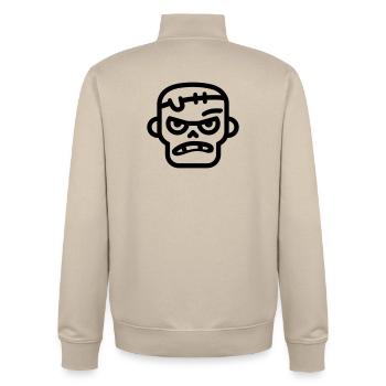 zombie - Unisex Organic Zip Sweatshirt by Stanley/Stella - desert dust - Back - AI Model Male 185 dark (185cm)