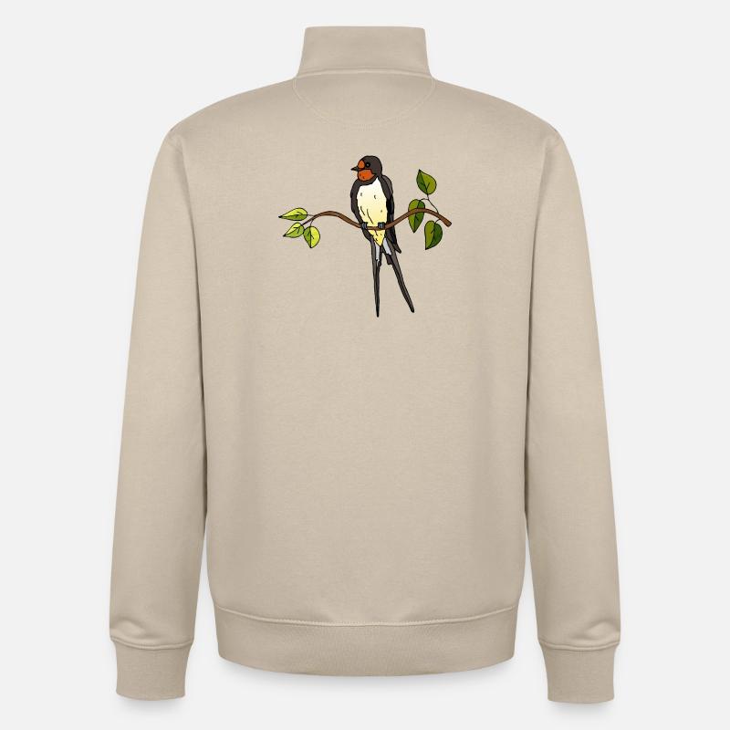 swallow - Unisex Organic Zip Sweatshirt by Stanley/Stella - desert dust