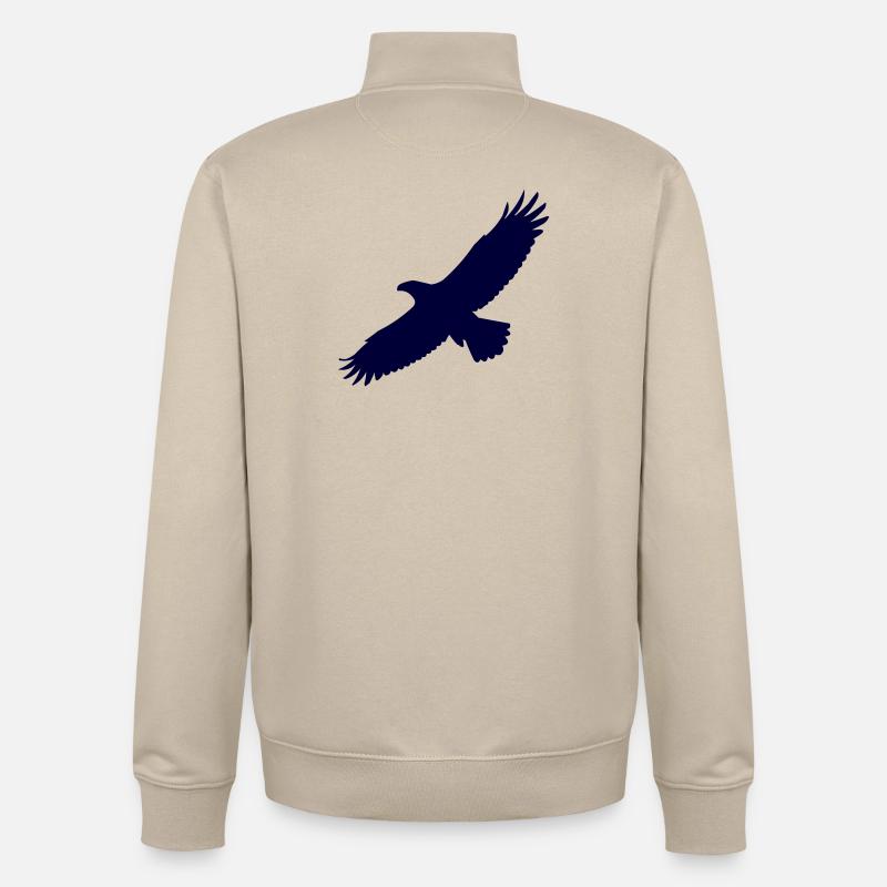 Aigle - Sweat zippé unisexe en coton bio Stanley/Stella - beige crème