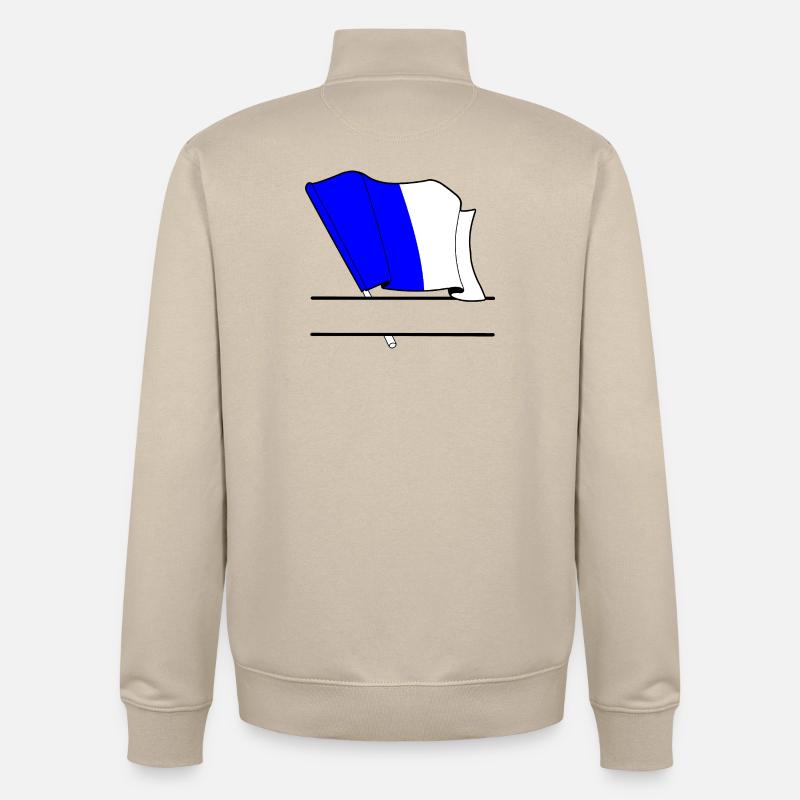Drapeau Personnalisé de Spa - Sweat zippé unisexe en coton bio Stanley/Stella - beige crème