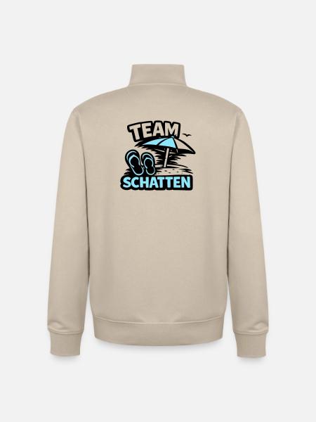 Strand Schatten FlipFlop Logo - Unisex Organic Zip Sweatshirt von Stanley/Stella - Cremebeige