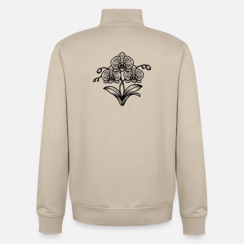 Orchidee - Unisex Organic Zip Sweatshirt von Stanley/Stella - Cremebeige