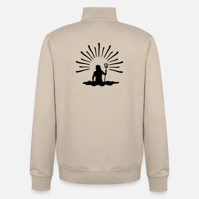 neptun - Sweat zippé unisexe en coton bio Stanley/Stella - beige crème