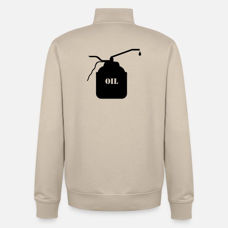 Öl kann Öl verändern - Unisex Organic Zip Sweatshirt von Stanley/Stella - Cremebeige