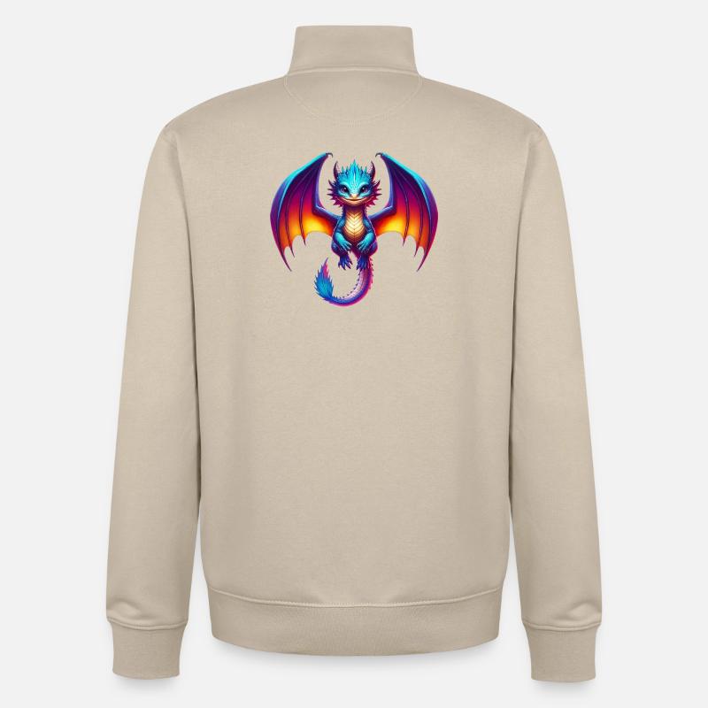 Drache - Unisex Organic Zip Sweatshirt von Stanley/Stella - Cremebeige