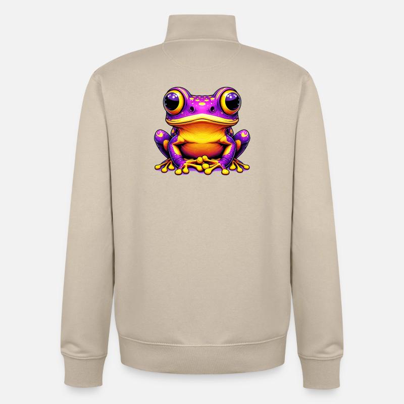 Frog - Unisex Organic Zip Sweatshirt by Stanley/Stella - desert dust