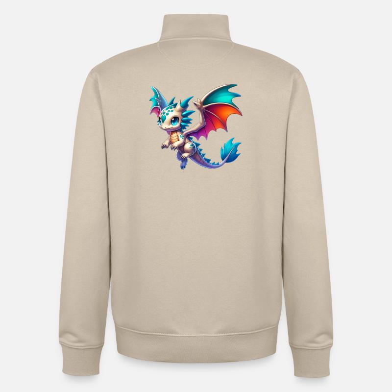 Dragon - Sweat zippé unisexe en coton bio Stanley/Stella - beige crème