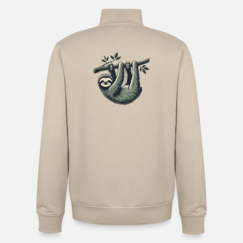 Paresse - Sweat zippé unisexe en coton bio Stanley/Stella - beige crème