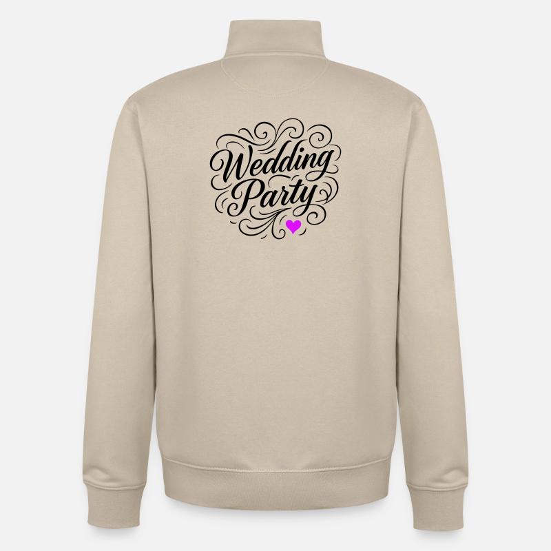 Fête de mariage Fête de mariage - Sweat zippé unisexe en coton bio Stanley/Stella - beige crème