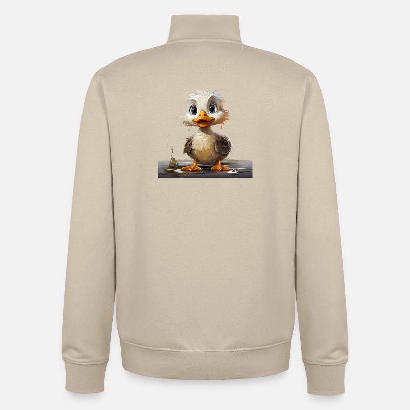 Schmutziges Entchen - Unisex Organic Zip Sweatshirt von Stanley/Stella - Cremebeige