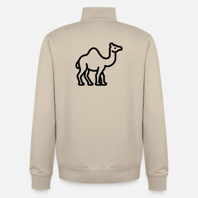 Kamel - Unisex Organic Zip Sweatshirt von Stanley/Stella - Cremebeige